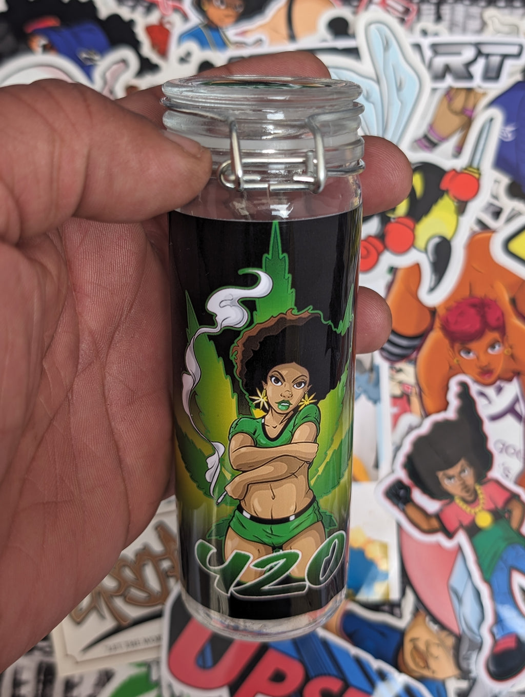 weed girl 420 stash jar large