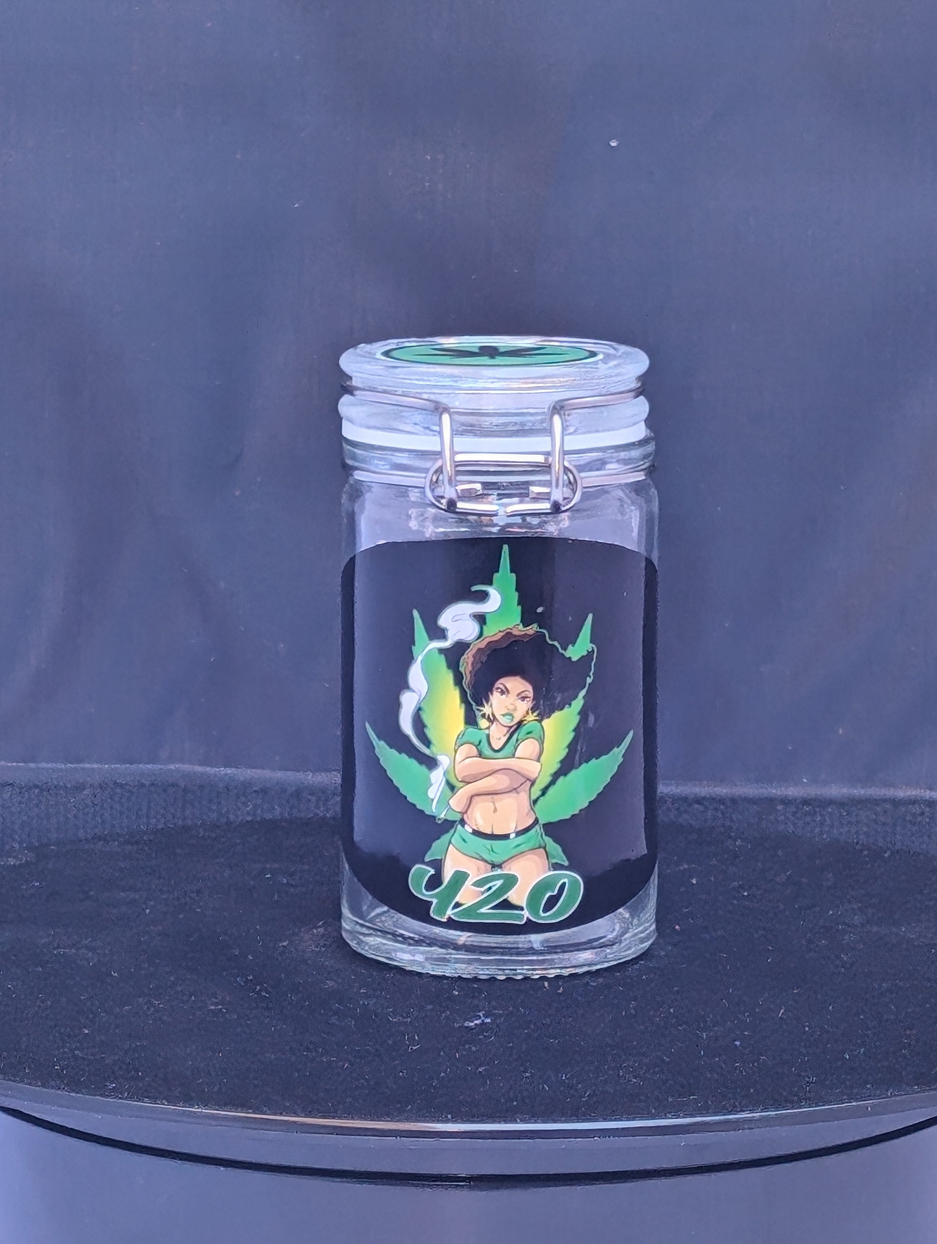 weed girl 420 stash jar regular